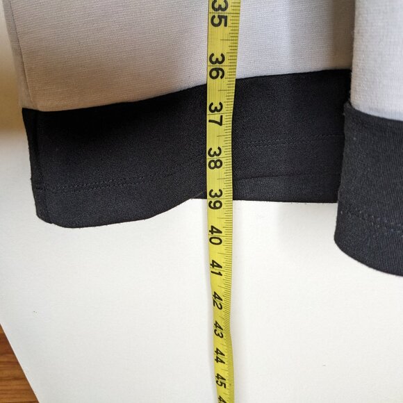 Liz Claiborne Black White Striped A Line Sleeveless Dress Size 16 Classic Career - Picture 9 of 11